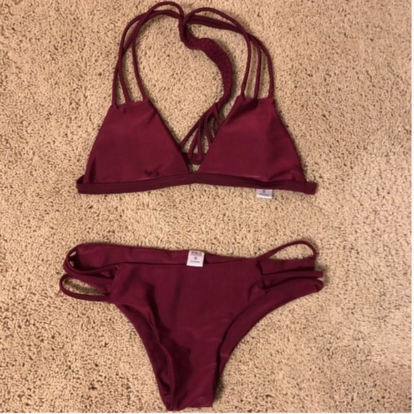 Zaful Burgundy Bikini - Picture 1 of 4